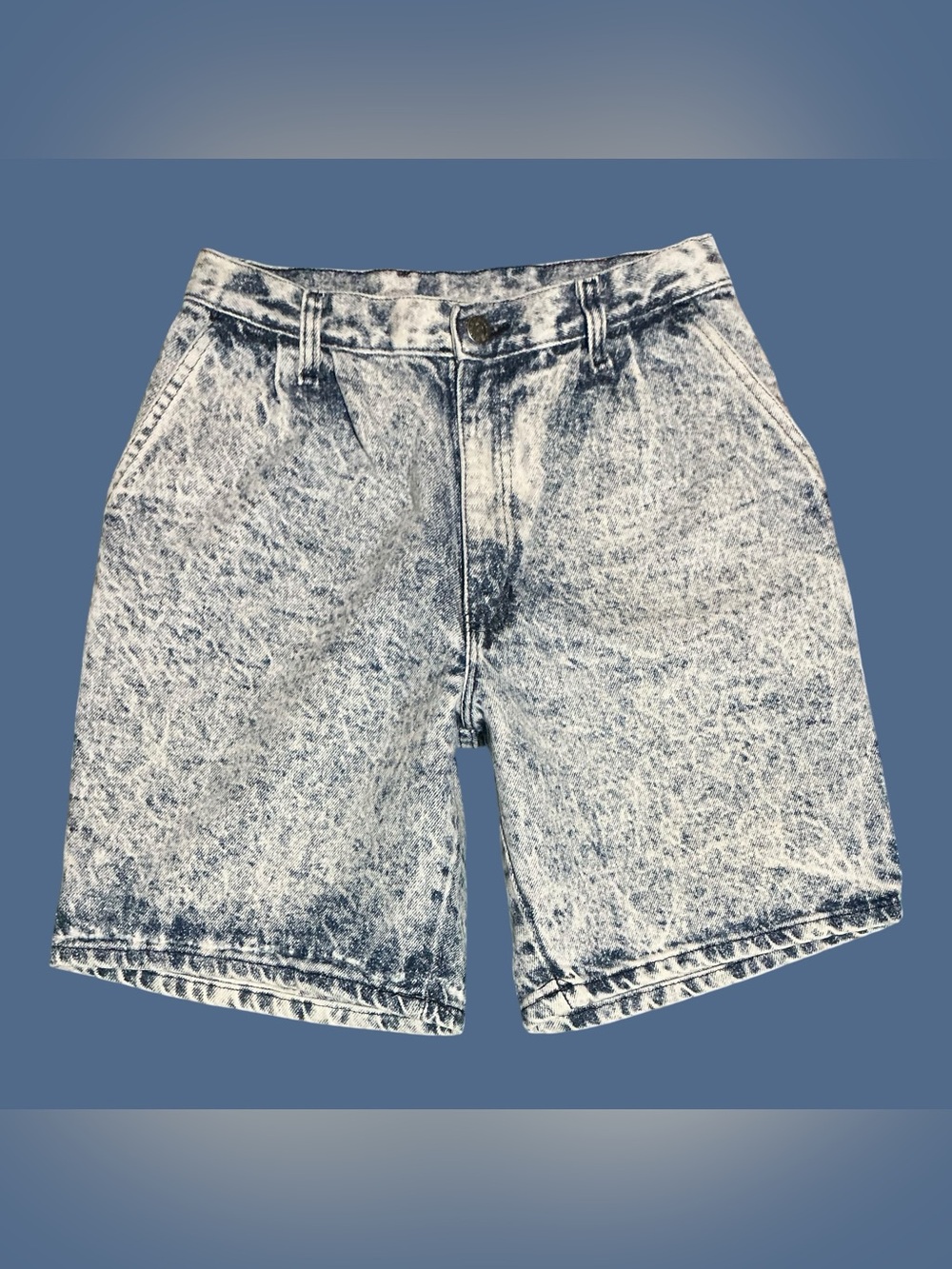 Vintage Bristol Blues Acid Wash Denim Shorts USA Made High Rise Mom Fit